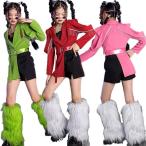 スパンコール キッズ ダンス 衣装 ダンス ヒップホップ 女の子 ピンク グレー トップス スパンコール キャミソール ダンスウェア hiphop ジャズ K-POP 子供服