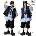  выставить Kids танцевальный костюм костюм полоса синий верх и низ в комплекте Корея способ короткий рукав симпатичный hip-hop футболка короткий брюки лето танцевальный костюм Kids мужчина K-PO