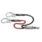 ショッピングストラップ タイタン HL-ERW ブラック/レッド EXJフルハーネス用伸縮ストラップ式ダブルランヤード ハーネス用