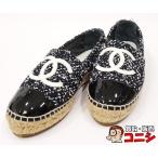 [ качество KONI si][CHANEL/ Chanel ] эспадрильи обувь обувь размер 36 примерно 23cm черный × белый женский [ включая доставку ]m0155y