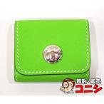 [ качество KONI si][HERMES/ Hermes ] post ito с футляром . покрытие кожа зеленый серия lime оттенок зеленого серебряный металлические принадлежности прекрасный товар [ включая доставку ]m0180m