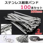 結束バンド ステンレス製 100本入り ステンレスバンド ケーブルタイ 金属製 屋外用 インシュロック 4.6mm×100mm