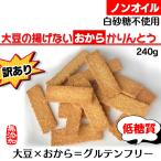 ショッピングクッキー 訳ありおからクッキー ノンオイル白砂糖不使用【大豆の揚げない低糖質おからかりんとう】240g無添加 全国送料無料