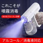ナノスプレーガン 電動 噴霧器 アルコール対応 次亜塩素酸水対応 ブルーライト 超微粒子 大容量 除菌 消臭 家庭用 オフィス用 爆買