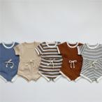  Kids пижама летняя одежда мужчина девочка baby верх и низ в комплекте короткий рукав tops укороченные брюки новорожденный салон одежда Корея ребенок одежда младенец часть магазин надеты празднование рождения оптимальный 73~120cm. покупка 