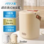 ショッピングアロマ加湿器 超音波加湿器 ダブルノズル ナノミスト 1.2L大容量 空気清浄 アロマ LEDライト 3種類加湿モード 長時間運転 乾燥 花粉対策 上部給水式 type-c充電式