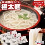 讃岐うどん 極太麺 300g×3袋 6人前〜9人前 極太 うどん 半生麺 ポスト投函便での配送(代金引換-後払い不可・着日指定不可)