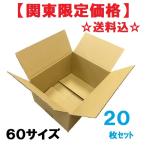 ダンボール 段ボール 60サイズ 20枚セット 宅配 みかん箱 引っ越し 梱包 外寸：250×200×145mm 国産品 [L1] 【D60-20】