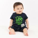 bati Lee BUDDY LEE Lee flocky Logo короткий рукав 2way все темно-синий 50 60 70cm новорожденный детский комбинезон рождение подарок 