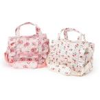 mezzo piano メゾピアノ キャス キッドソン Cath Kidston マザーズバッグ ショルダー付 オフホワイト ライトピンク チェリー柄 さくらんぼ バラ柄