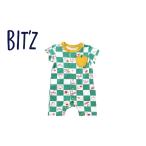 BIT'Z / ビッツ 子供服 おっきなフルーツ柄&ベジタブルブロックチェック柄ロンパス 男の子 女の子 BABY