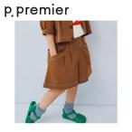 【SALE】【40%OFF】p.premier ／ ピードットプルミエ 子供服　タックキュロットハーフパンツ　男の子　女の子　2026SS