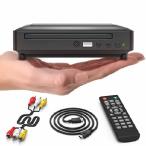 ミニDVDプレーヤー 全地域 DVD CD/ディスクプレーヤー HDMI/AV出力搭載テレビ用 HDMI/AVケーブル付き HD 1080P対応 PAL/NTSCシステム USB入力 日本語説明書付き