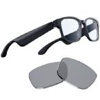 Razer Anzu Smart Glasses Rectangle Frame スマートグラス Size L Bundle with Blue Light Filter and Polarized Lenses [並行輸入品]