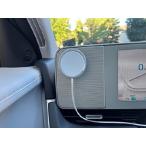 Hyundai Ioniq 5 用携帯電話充電器ホルダー メタリックダッシュボードに磁気的に取り付け MagSafe対応 iPhone 12/13/14/15シリーズに対応