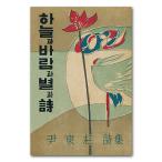 yun* Don ju поэзия сборник пустой . способ . звезда . поэзия первая версия книга@ обложка дизайн Корея настоящее время литература . восток стойка корейский язык хангул книга