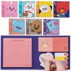 BT21　ベビー　付箋7種＋チェックリスト　パッド　[韓国文具][文房具][メモ][かわいい][防弾少年団]