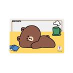  линия f линзы прозрачный Tmoney карта Peace Brown Корея транспорт карта LINE FRIENDS официальный чай деньги симпатичный 