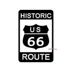  route 66 разрезные наклейки ( чёрный A* рамка-оправа )