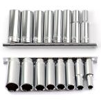 �R�V�n�� �����p 9.5mm(3/8�C���`) �f�B�[�v�\�P�b�g�Z�b�g 8, 10, 11, 12, 13, 14, 17, 19mm 8�_�Z�b�g �S��63mm ��p�� KOSHIHARA K075