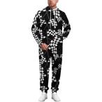 【並行輸入品】レーシングフラッグメンズパーカースウェットスーツセット2ピースフード付きスウェットジョガープルオーバー女性用 Racing Fla