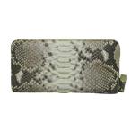 【すぐに使える10％OFFクーポン】ダイヤモンド・パイソン（大錦蛇）　ロングウオレット（長財布）水晶「白蛇」根付