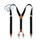  suspenders men's for man Y type double clip 6 clip trousers hanging hanging band plain simple casual Dan ti stylish good-looking 1