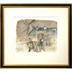 織田　広喜「風車のある風景」リトグラフ・限定品・直筆サイン入■日本芸術院会員■二科会名誉理事長【小竹美術】真作保証