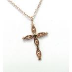お守りに18金ピンクゴールド製 十字架クロス ペンダントネックレス 卸価格 商品動画あり 送料込み