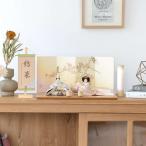 お雛様 雛人形 かわいい コンパクト おしゃれ 雛祭り 初節句 てづくり 木製 国産 天然木 モダン ひな人形 女の子 平飾り ことの平安ひな 3HK-0550