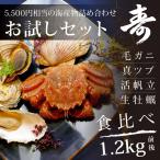Yahoo! Yahoo!ショッピング(ヤフー ショッピング)寿水産 オススメ 海産物 お試しセット（訳あり毛ガニ１尾/ホタテ1枚/つぶ1個/牡蠣2個）冷蔵 毛蟹 かに 蟹 刺身 カキ 内祝い