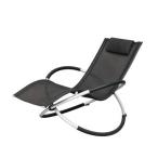 椅子 チェアー おしゃれ 折り畳み 収納 転倒防止 アウトドア フローリング リングロッキン ブラック