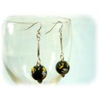 Yahoo! Yahoo!ショッピング(ヤフー ショッピング)とんぼ玉ピアス・イヤリング【濃紫色】