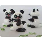 Yahoo! Yahoo!ショッピング(ヤフー ショッピング)ガラス細工　動物　ぱんだ　インテリア雑貨　ミニチュア　置物【パンダ 小 】