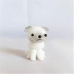 Yahoo! Yahoo!ショッピング(ヤフー ショッピング)ガラス細工　いぬ　動物　インテリア雑貨　置物　ミニチュア　【子犬 お座りC（白）】