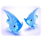Yahoo! Yahoo!ショッピング(ヤフー ショッピング)ガラス細工　水族館　海　魚　インテリア雑貨　ミニチュア　置物【エンゼルフィッシュ （ブルー）】