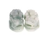 ヒキュウ貔貅ペア雌雄一対セット翡翠...