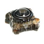 天眼石アイアゲート蝙蝠こうもりコウモリペンダントトップペンダント彫刻品お守...