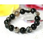 ブレスレット天眼石アイアゲートオニキス大玉メンズ12mm天然石パワーストー...