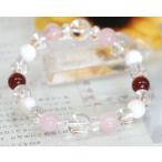 ブレスレットカーネリアン赤メノウローズクォーツマザーオブパールコーラル蓮彫...