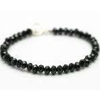 ブレスレットブラックスピネルブレスレットスピネルダイヤモンドカットブラック...