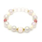 マザーオブパールローズクォーツピンクオーラピンクカルサイトインカローズブレ...