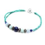 ブレスレットラピスラズリアマゾナイトアクアマリンターコイズブレスレットパワ...