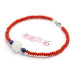 ブレスレットムーンストーンラピスラズリレッドコーラル赤珊瑚珊瑚パワーストー...