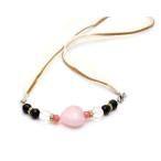 ローズクォーツインカローズ水晶オニキスネックレスパワーストーン天然石アクセ...