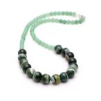 グリーンサードオニキスアベンチュリンネックレス天然石パワーストーンサードオ...