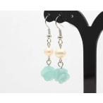 アマゾナイト淡水パールピアスアマゾナイトピアスアマゾナイト薔薇デザインパー...