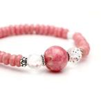 インカローズ水晶ブレスレット天然石ブレスレットパワーストーンブレスレットイ...