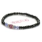 ブレスレットルビーブラックスピネルタンザナイト上品天然石ブレスアクセサリー...