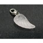チャーム　天然石　パワーストーン　水晶　羽根彫り　チャーム　1枚　水晶　クリスタル　羽モチーフチャーム　玉売り